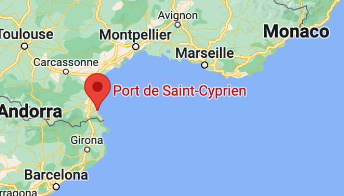 Map of Port Saint Cyprien location