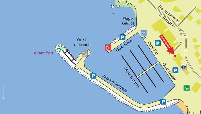 Port Gallice marina map
